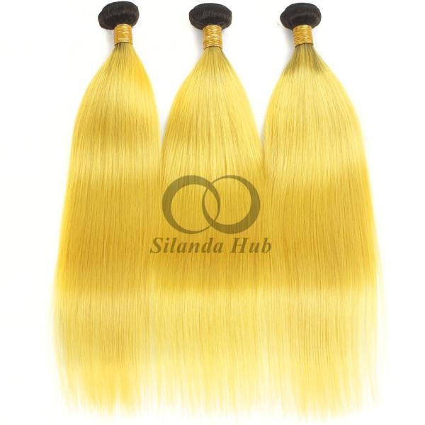 #T1B/Yellow Straight Remy Human Hair Bundles Sew In Weave Bundles Brazilian Bundle Deals