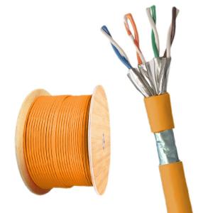 CAT8 FFTP Orange PVC Jacket Cable For 22AWG 40Gbps Data Center Cable