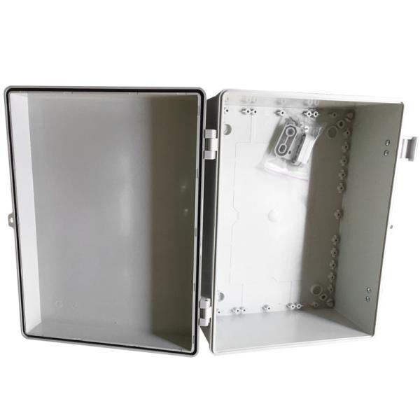 Grey White Waterproof Terminal Junction Box / Hinged Plastic Electrical