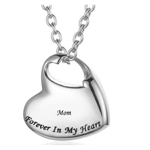 Gift Heart Locket Necklace Small Stainless Steel Jewelry for Picture Keepsake Pendant