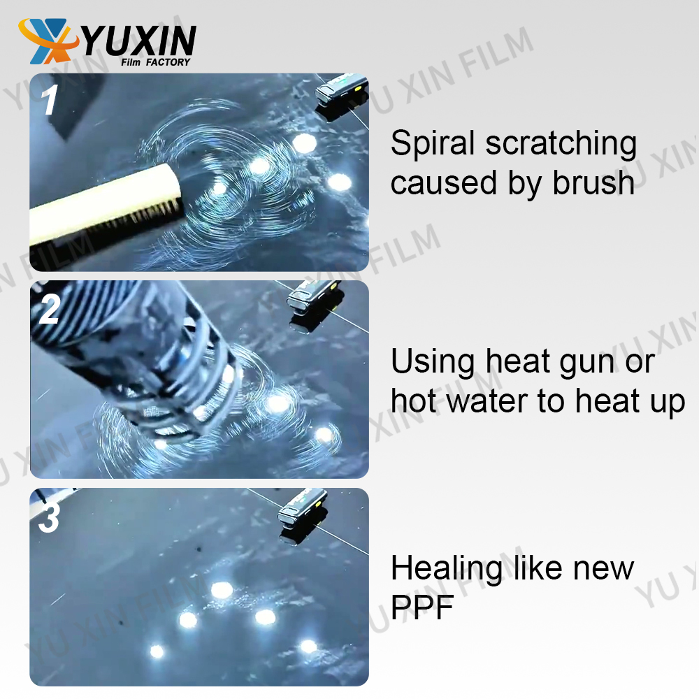 7.5mil Ceramic Coating Self-Repairing Clear PPF Paint Protection Film for Automotive