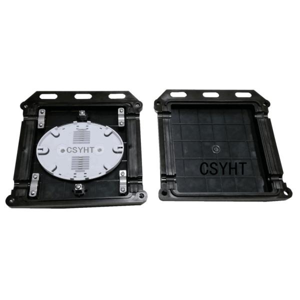 Black Color Fiber Optic Closure 24 Cores ABS PC Material Aerial / Buried Application