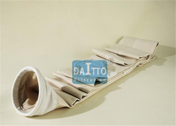 Fiberglass Mix Nomex Polypropylene Filter Bags , Dust Filter Bag  Treatment