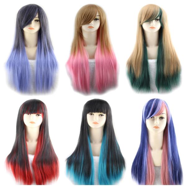 Гребень париков человеческих волос взрослого размера яркий покрашенный легко удобный нести