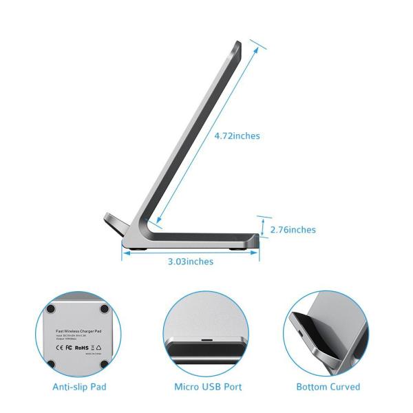 2018 Wholesale Best Selling Mobile Phone Wireless Charging Stand Universal QI Fast Wireless Charger