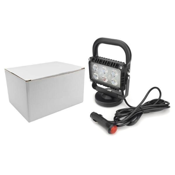 IP67 LED Work Light 18W Work Spot Lights 6000K With Handheld And Cigarette Lighter Plug