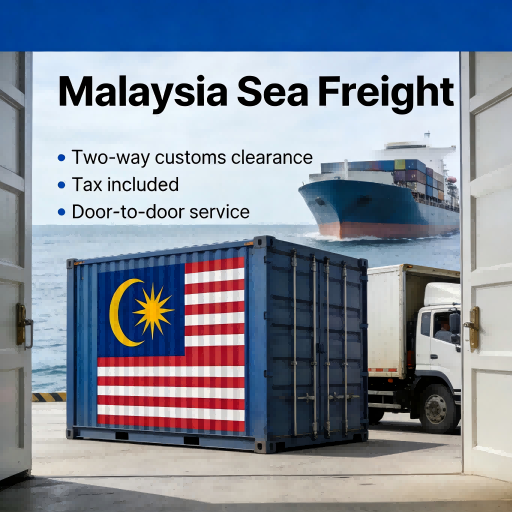 Malaysia Sea Freight DDP Shipping with Two-Way Customs Clearance, Tax Included, and Real-Time Tracking for Door-to-Door Service