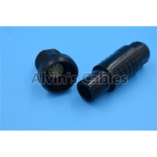 Medical 8 Pin Plastic Electrical Connectors Quick Push Pull Self Locking System