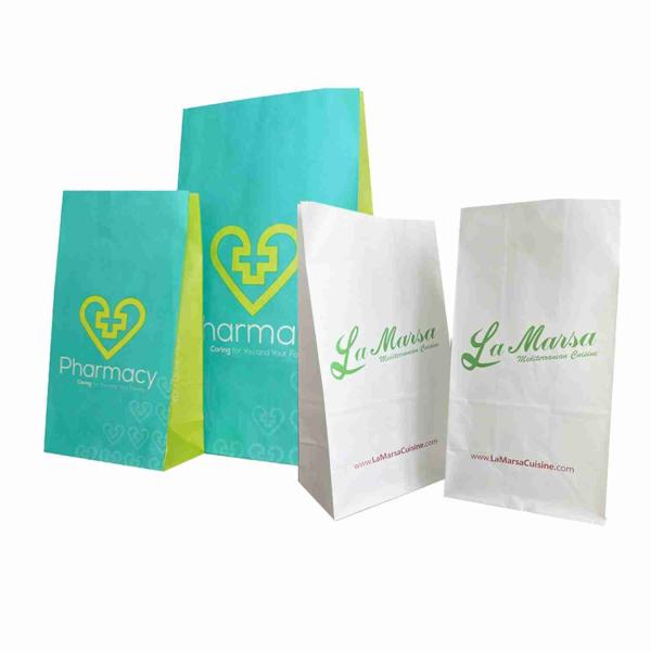 Recyclable Waterproof SOS Pharmacy Paper Bag Kraft Paper 130gsm