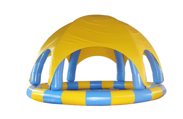 Colorful Bumper Boats Inflatable Water Pool 10m Dia / Inflatable Swimming Pool With Cover