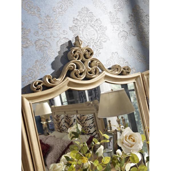 New design solid wood bedroom furniture, double bed , wardrobe and dressing table