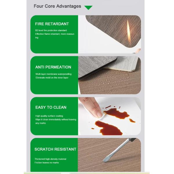 Panel de pared de PVC a prueba de fuego para oficina de apartamento