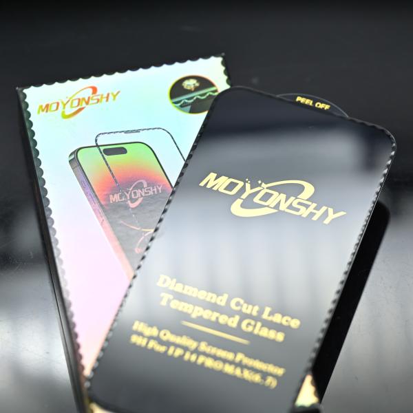 Стеклянная защитная пленка для экрана с бриллиантовыми кружевами для iPhone 15PRO MAX