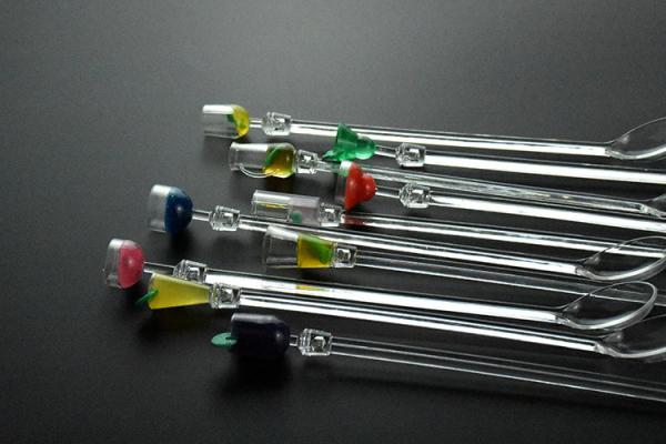 acrylic creativity drink stirrers Bar cocktail stir bar with spoon 22.5 cm length