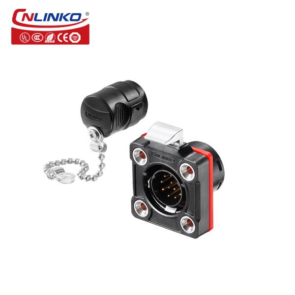 CNlinko M20 Industrial Waterproof IP68 12 Pin Automotive DC Power Connector Outdoor Electrical Cable Wire Adapter  Plastic Plug