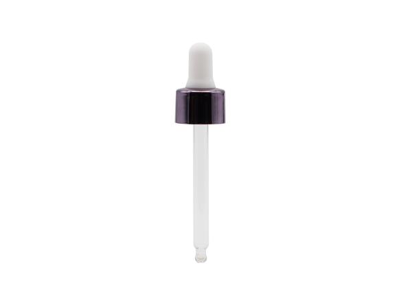 Aluminum Purple Dropper 18 Mm Essential Oil Pipettes For Skin Care Oil