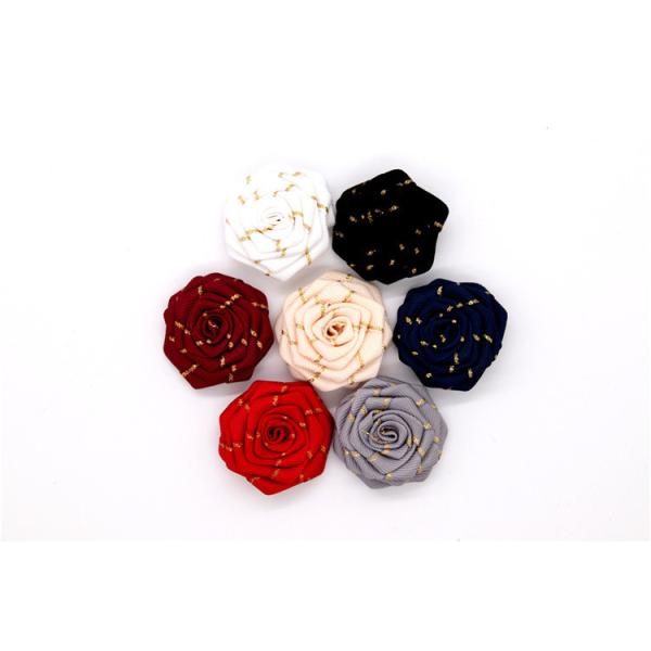 Hand Sintered Edge Flower /girl flower made of satin ribbons/Hand-simulated flower Various colors Fabric, wool