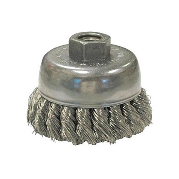 Industrial Polishing Steel Rust Cleaning Brush , Wire Disc Angle Grinder Cup Brush