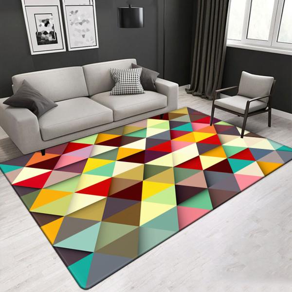 Custom Image Artistic Modern Design 3D Printed Polyester Fiber Living Room Carpet Hotel Area Rugs