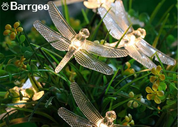 Outdoor Dragonfly Solar LED Christmas Lights String 6M 30 LED For Festival Party