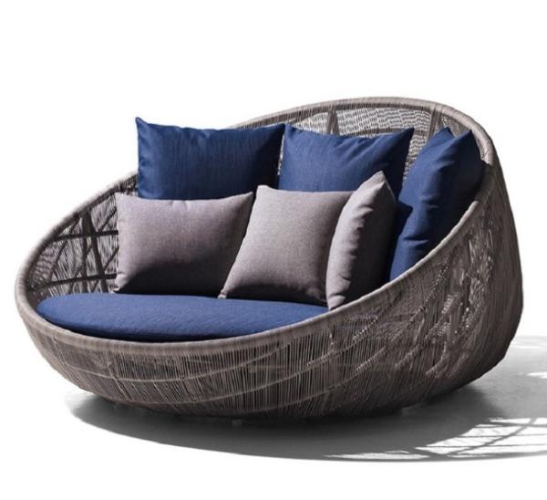 New Design PE Rattan Outdoor wicker Furniture Patio Garden Furniture lounge Sofa sun Bed