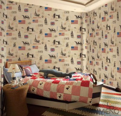 Non Woven Paper Unisex Kids Wallpaper , 0.53*10M Modern Kids Wallcovering
