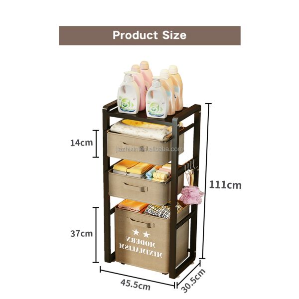 Foldable Toy Storage Boxes Canvas Collapsible Baby Dirty Large 3 Tier Metal Modern Laundry Storage Cloth 3 Compartments Baskets