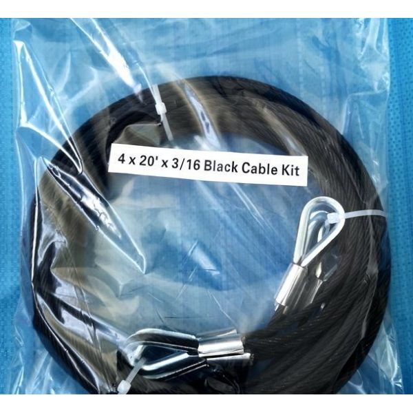 Black Galvanized Rigging Cable Kit