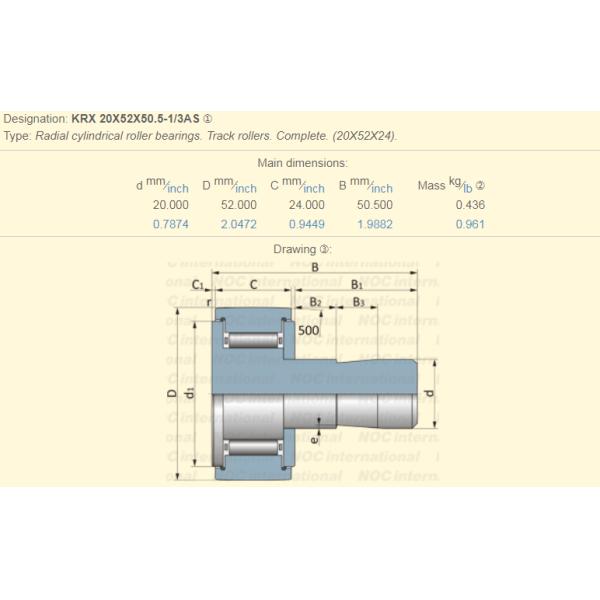 KRX20X52X50.5 высокоточный подшипник с подшипником 20*52*50.5 мм