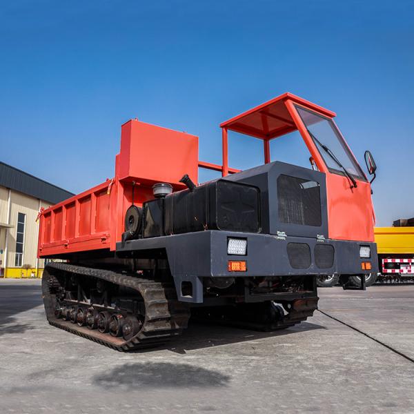 12 Ton Mud Road Tracked Diesel Crawler Dumper Truck Engine Powered Engineering Rubber Tracks