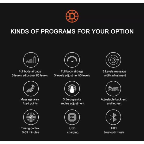 96 Watt Full Body Massage Chair 240v Zero Gravity Recliner