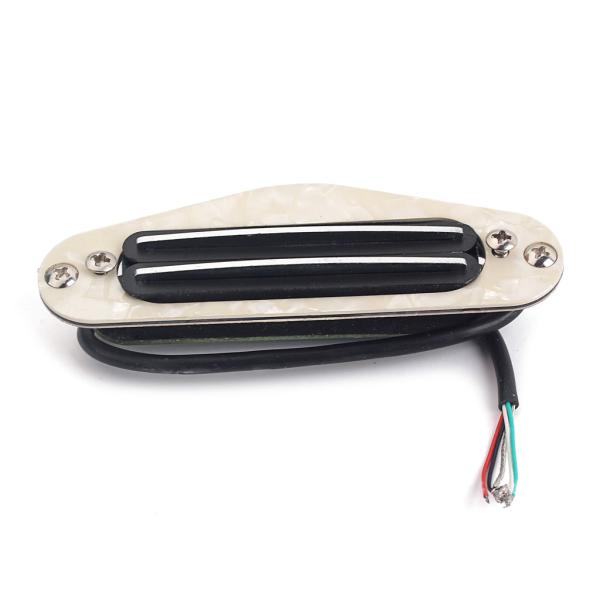 Hot Rail Mini Humbucker Pickup Ceramic Chrome Yellow Pearl Pickup Ring N5.8K/B11.7K