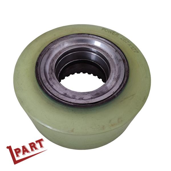 Ruedas resistentes del echador de la PU de la carretilla elevadora del rodillo impulsor de la carretilla elevadora de 10 pulgadas para 7FBR 2T 3T