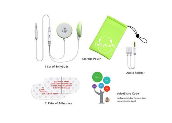 5th Generation Pregnancy Baby-Bump Headphones Prenatal Bellyphones Play Music, Sound and Voices to the Womb