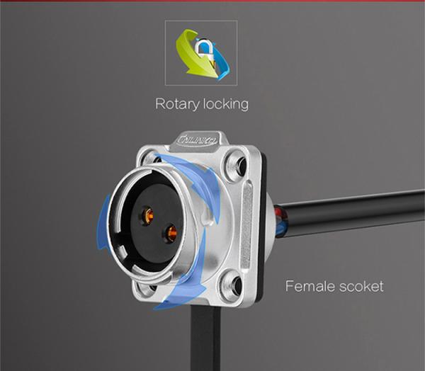 Cnlinko Connector M20 Outdoor Lighting Led IP68 4 Pin Metal Male Female Circular Waterproof Connector Metal Plug and Socket