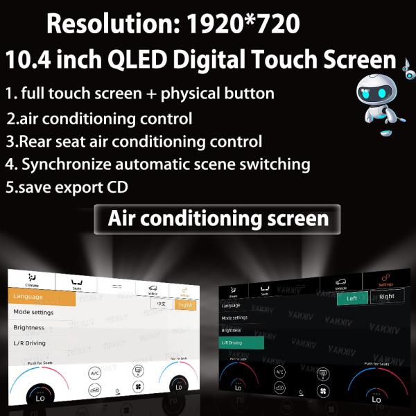 Android 13.0 head unit For Land Rover Range Rover Sport L494 2013-2017 touch screen climate control car stereo with AC