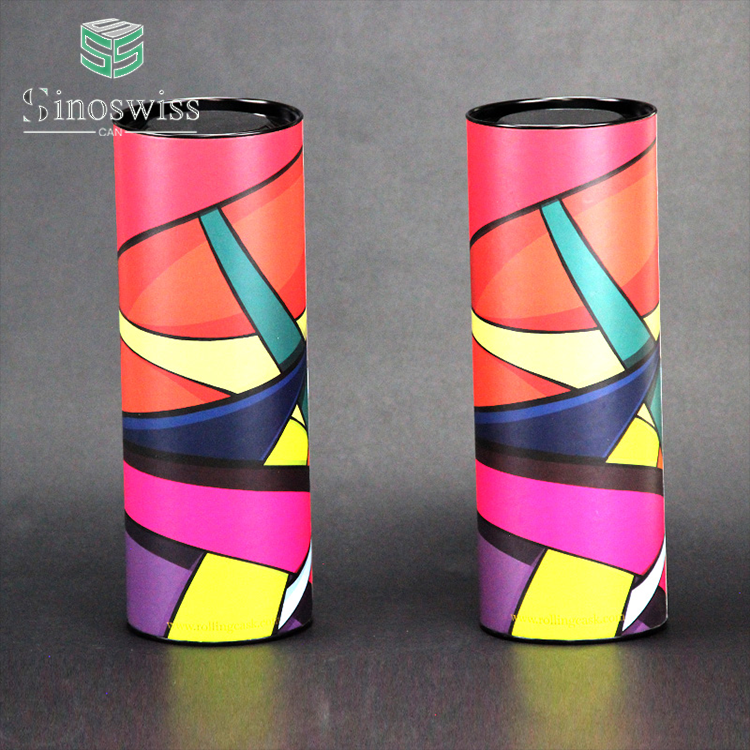 Custom Label Size Cardboard Cylinder Gift Boxes Paper Tube Packaging For Wine