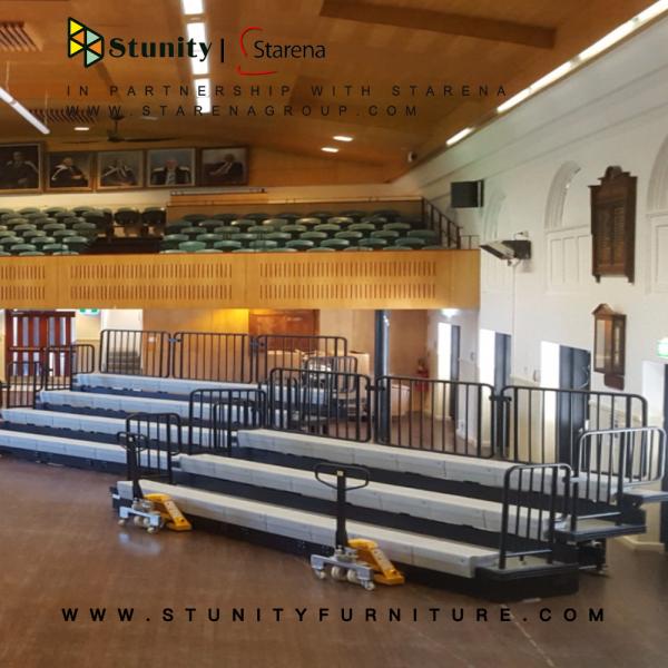 STUNITY Durable Retractable Stadium Bleacher Chairs