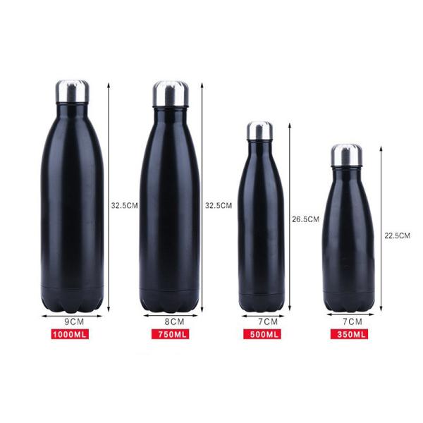 garrafa isolada da parede 1L 18/8 vácuo dobro de aço inoxidável