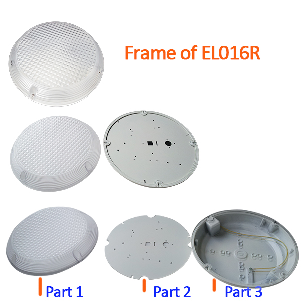 IP65 Wall Mounted 16pcs SMD 5730 LED Emergency Light Homes Hotels EL016RN