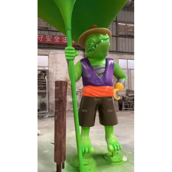 IP Sculpture Fiberglass Vison Waterparks Playground Equipment Spray mushroom Aqua Play For Amusement Park Games