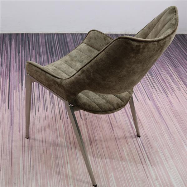 Fashion Modern PU Brushed Stainless Steel Dining Chairs