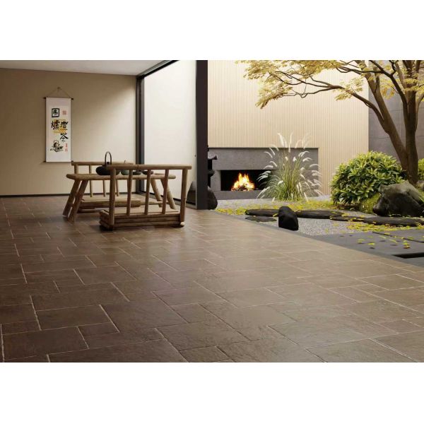 20 Millimeters Thick Outdoor Limestone Flooring Brick Brown External Limestone Tiles