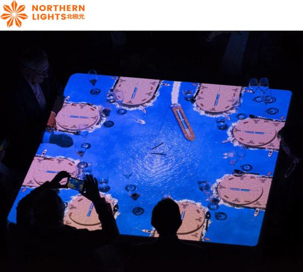 Projeção Holográfica Interativa de Restaurante Imersivo 3D Indoor
