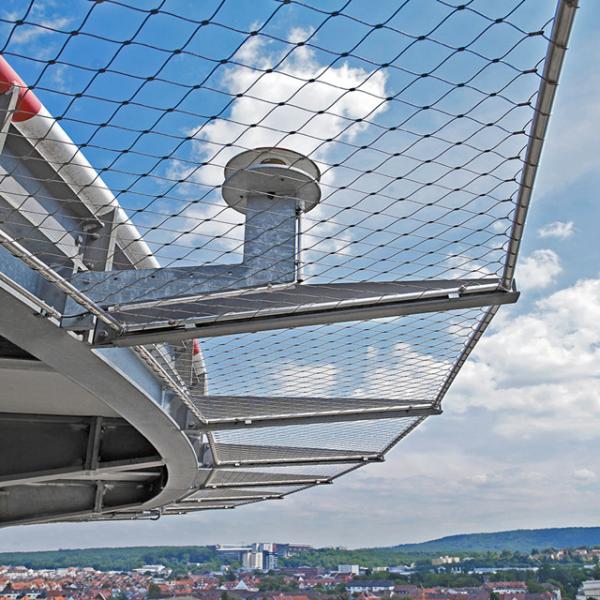 Stainless Steel Ferrule Rope Mesh with SUS 304 SUS 316 Material 2.0 Mm Wire and 60*60mm Hole for Bridge Stairway