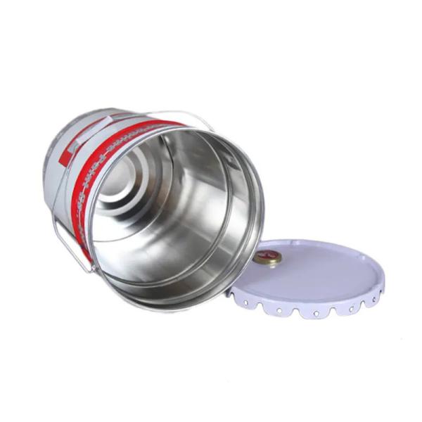 Customizable Metal Tinplate Pails Painted Steel Conical Pail For Storage