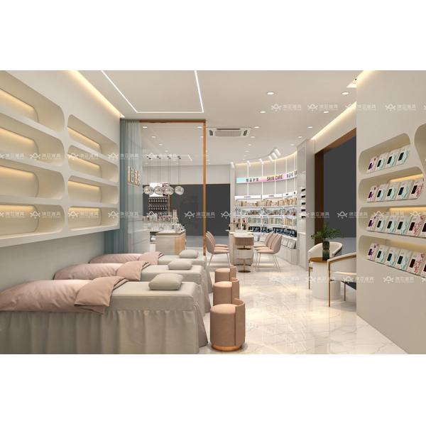 Skincare Shop Retail Display Furniture End Cap Cabinet Interior Design OEM