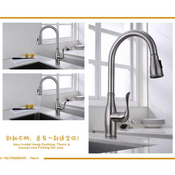 ODM Stainless Steel Pull Out Kitchen Tap Gooseneck Spout Sink Faucet