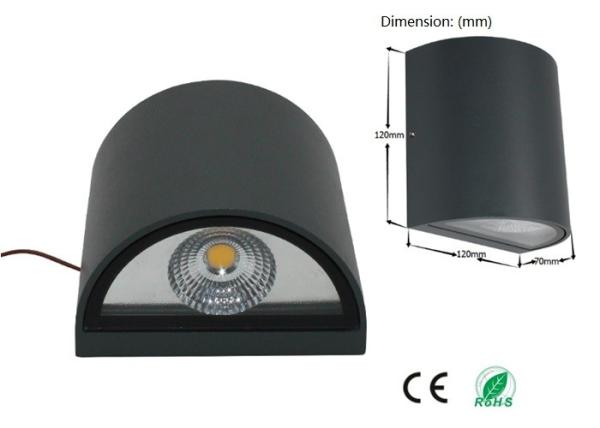Outdoor IP65 Waterproof Semicircular COB 10W LED Wall Light for Hotel Lighting Villa Lighting