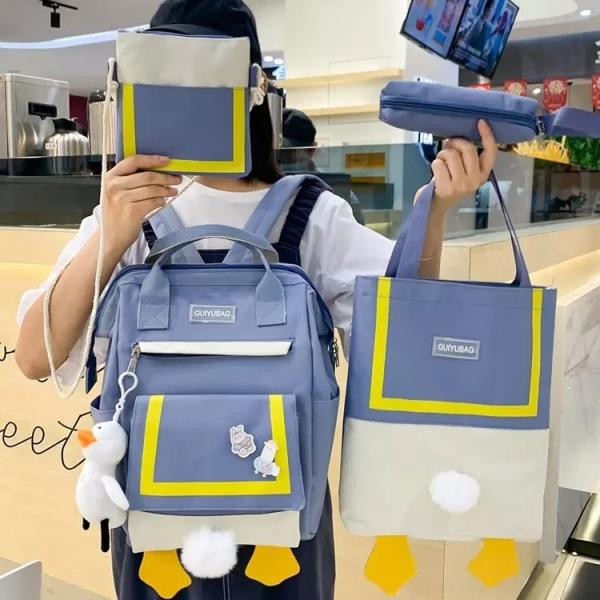 0.65 Inch Handbags Backpack Sets  Outdoor Travelling 4 Piece Backpack Set Ladies